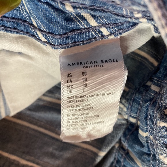 American eagle striped jean shorts - Picture 2 of 3